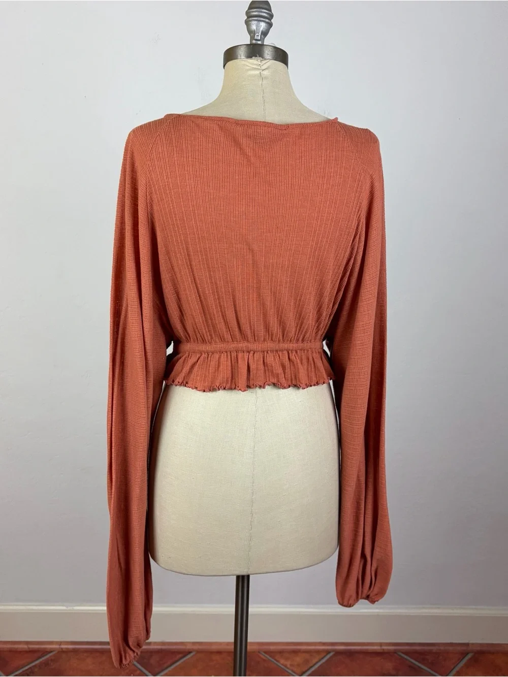 Free People Scoop Neck Long Sleeve Top